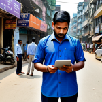 **

"A professional property valuer, fully clothed in appropriate attire, inspecting a commercial property in Dhaka, Bangladesh. The valuer is using a tablet to record data. Background: bustling street scene with shops and people. Safe for work, appropriate content, professional, perfect anatomy, natural proportions."

**