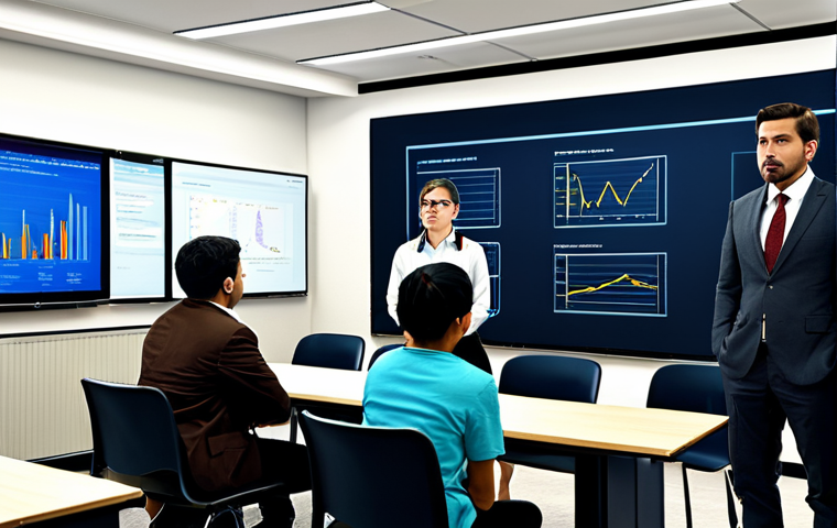 **

"A classroom scene in a property valuation institute. Students are attentively listening to a trainer with 15+ years of experience. Modern valuation software is displayed on the screen. Fully clothed, appropriate content, safe for work, professional, modest setting."

**