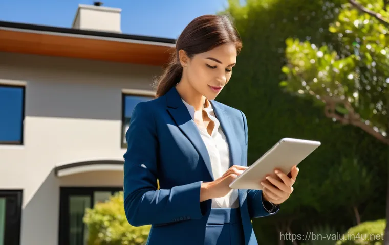 감정평가사의 수수료 체계 분석 - **Prompt 1: Professional Property Appraiser Inspecting a Home**
    A highly detailed, realistic ima...