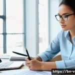 Home 12 감정평가사로서 경력을 쌓는 방법 - **Prompt: Aspiring Appraiser's Study Session**
"A bright, naturally lit indoor scene featuring a...