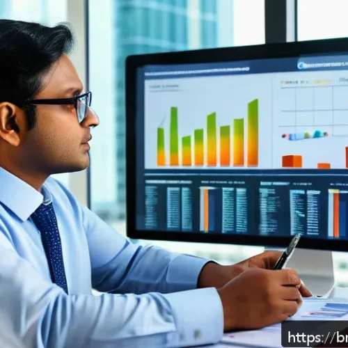 감정평가사의 윤리와 책임 - A professional Bangladeshi real estate appraiser at work in a modern office setting, wearing busines...